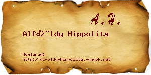 Alföldy Hippolita névjegykártya